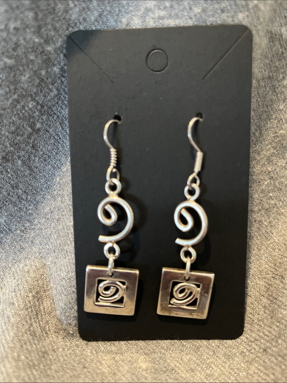 Sterling Geometric Dangle Earrings